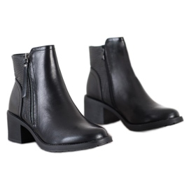 Small Swan Klassische Stiefel mit Reißverschluss schwarz