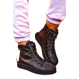 Damen Sport Lederschuhe GOE Black GG2N3050 schwarz