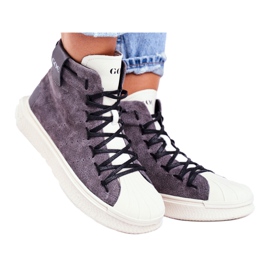 Damen Sport Lederschuhe GOE Grey GG2N3049 grau