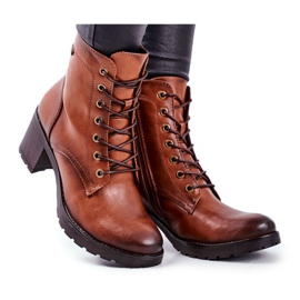 Vinceza Damenstiefel auf High Heel Brown Fiber braun