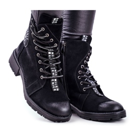 Vinceza Schwarze warme Stiefel für Damen Aspen