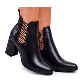 Vinceza Damenstiefel zum Hineinschlüpfen mit Gummis Schwarz Vibo