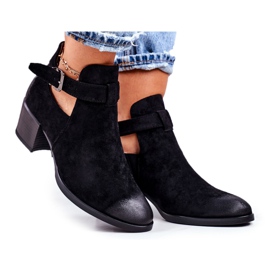 Vinceza Damenstiefel mit hohem Absatz mit Cut-outs Schwarz Sizilien