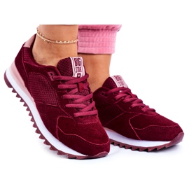 Damen Sportschuhe Turnschuhe Big Star Burgund GG274522 rot