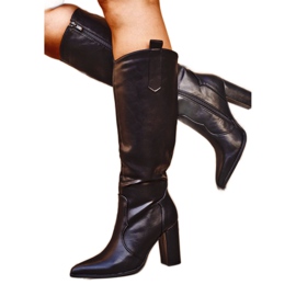 Damenstiefel mit Absatz Lico Black Forever schwarz