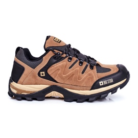 Herren Trekkingschuhe Big Star Outdoor Camel GG174280 braun schwarz