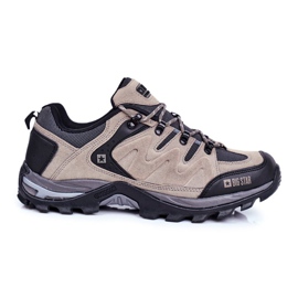 Herren Trekkingschuhe Big Star Outdoor GG174281 beige schwarz grau