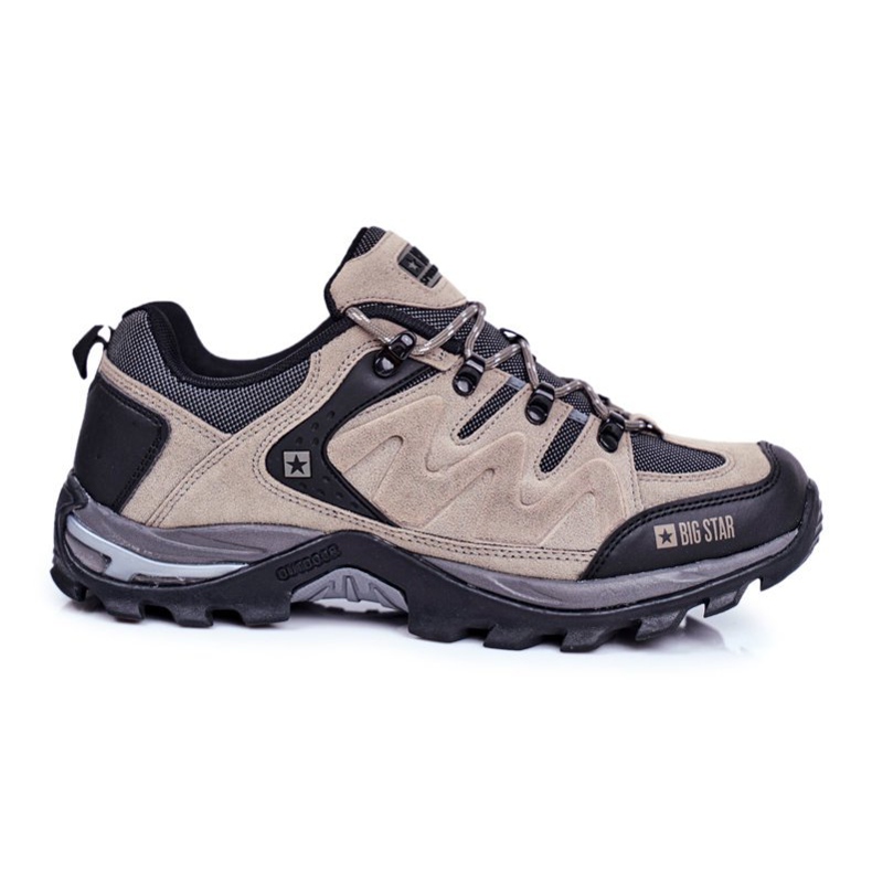 Herren Trekkingschuhe Big Star Outdoor GG174281 beige schwarz grau