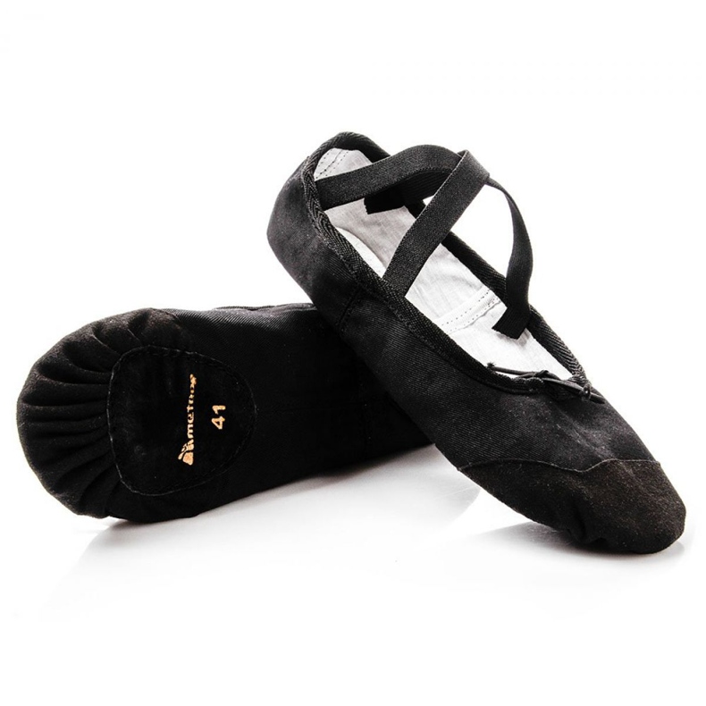 Meteor Ballettschuhe aus Baumwolle und Leder 54.000 schwarz