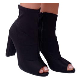 SEA Damenstiefel mit hohem Absatz Lycra Offene Zehen Schwarz zuerst