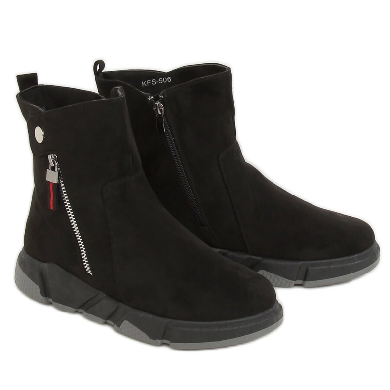 Schwarze Sportstiefel KFS-506 Schwarz