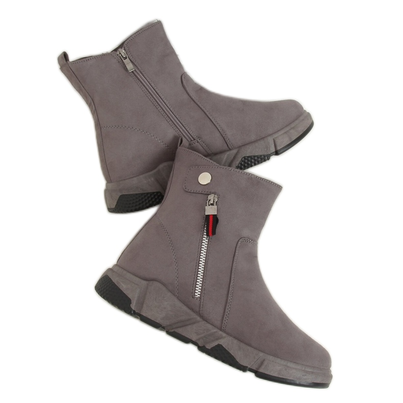 Graue Sportstiefel KFS-506 Grau