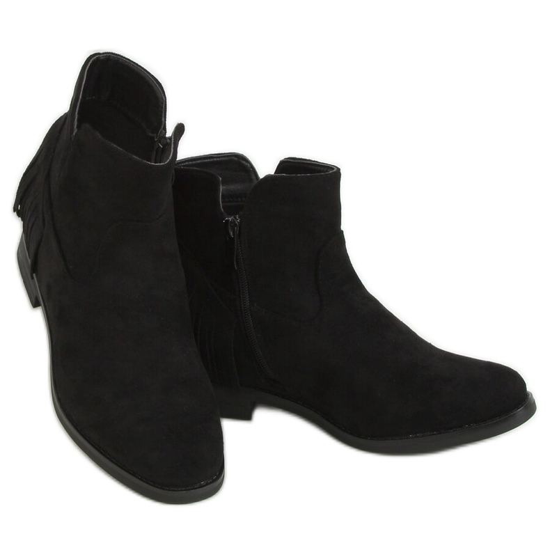Schwarz 1515 Schwarze Stiefel im Boho-Stil