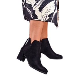 Vinceza Damenstiefel mit Absatz Wildleder Black Mimosa schwarz