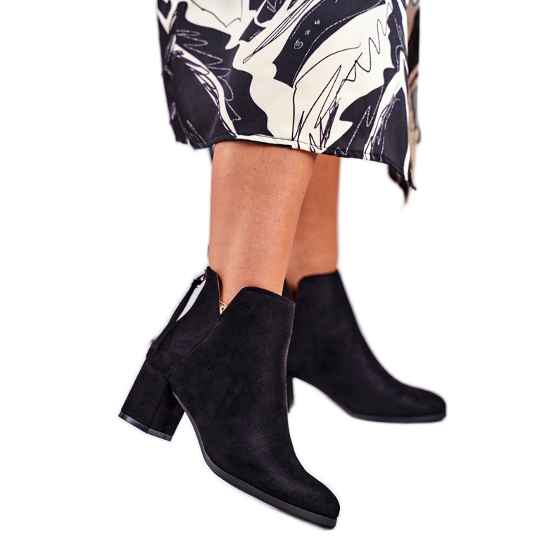 Vinceza Damenstiefel mit Absatz Wildleder Black Mimosa schwarz