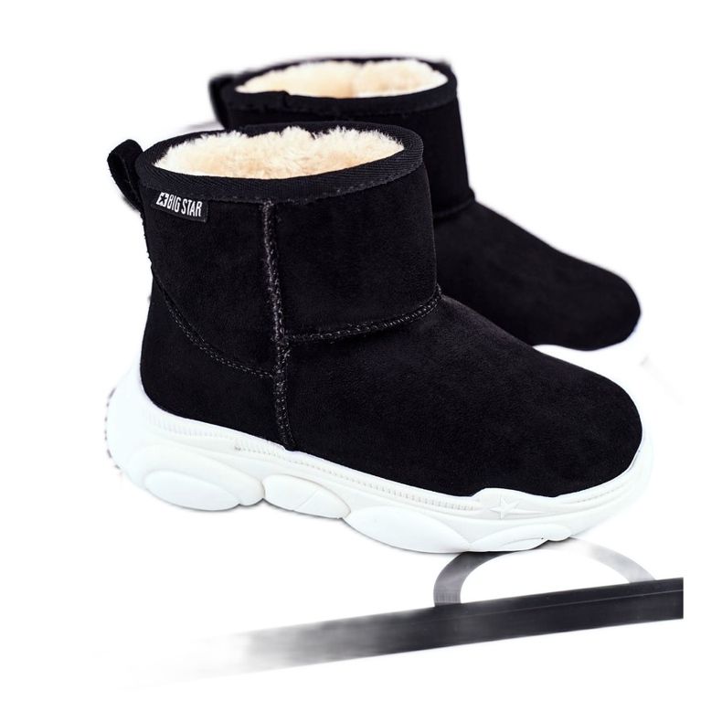 Kinder Schneestiefel Big Star Dunkelgrau GG374085 schwarz mehrfarbig