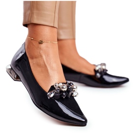 Damen Ballerinas Laura Messi Leder Schwarz 2157