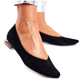 Damen Ballerinas Laura Messi Leder Schwarz 2149