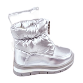 WEESTEP Warme Schneestiefel aus Wolle für Kinder Silver Bubbles silber-