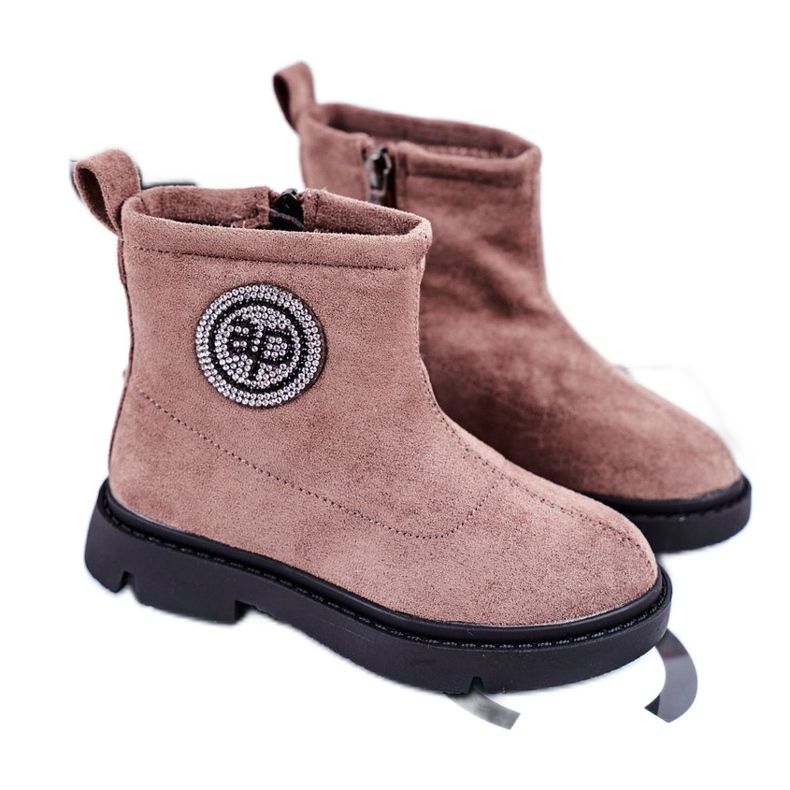 Apawwa Warme Kinderstiefel Beige Alvin