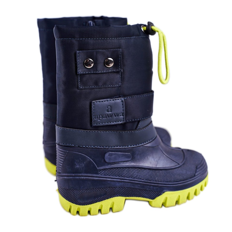 Apawwa Kinder-Schneestiefel mit Fell gewärmt Marineblau Heißer Winter navy blau