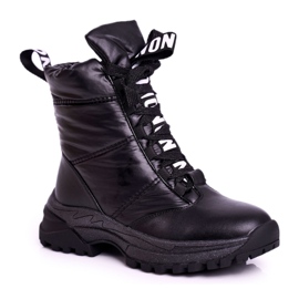 Apawwa Schneestiefel mit Fellisolierung für Kinder Schwarz Grantes