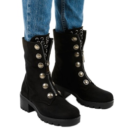 Schwarze Stiefel aus Wildleder von Dalmens