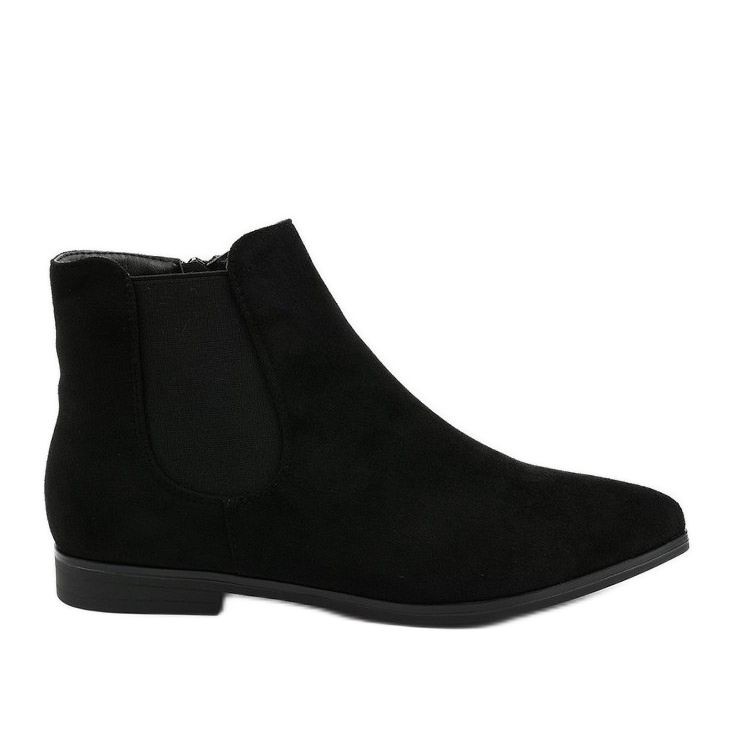 Schwarze flache Stiefeletten von Myron