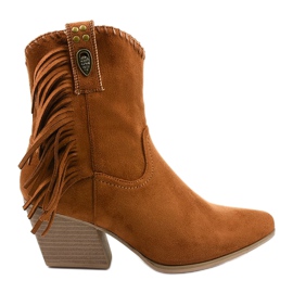 Camel Wildleder Cowboystiefel von Lamimeila braun