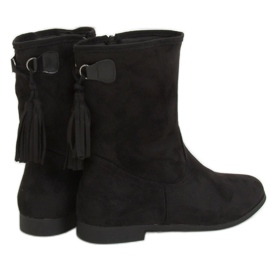 Schwarze Damenstiefel J19-97 Schwarz