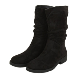 Schwarze Damen Kurzstiefel CH1908 Schwarz