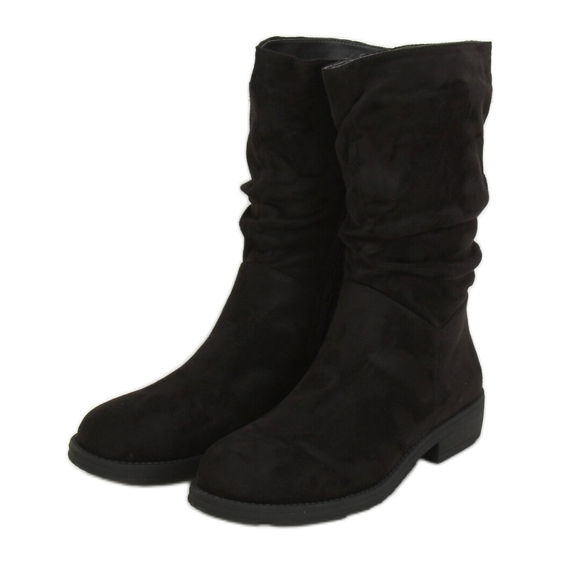 Schwarze Damen Kurzstiefel CH1908 Schwarz