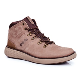 Herren Leder Trekker Stiefel Big Star Brown GG174492 braun