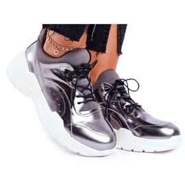 Damen Sneakers Goe Leather Pewter GG2N3040 schwarz