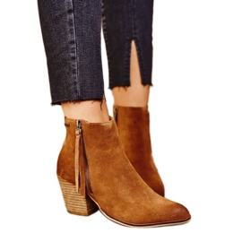 Damenstiefel auf High Heel Big Star Camel GG274364