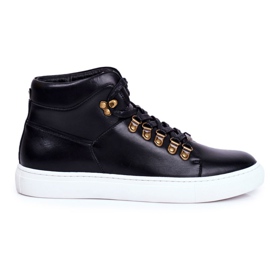 Herren Leder Sneakers GOE Schwarz GG1N3009