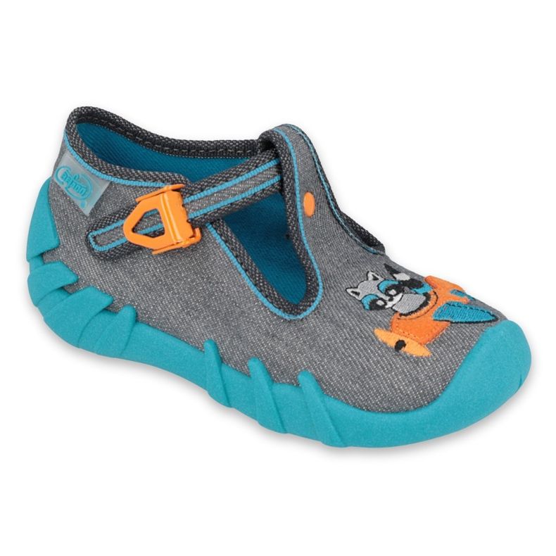 Befado Kinderschuhe 110P392 blau orange grau