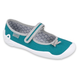 Befado Kinderschuhe 114Y434 grau grün