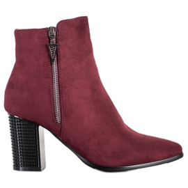 Wildlederstiefel mit Reißverschluss VINCEZA rot