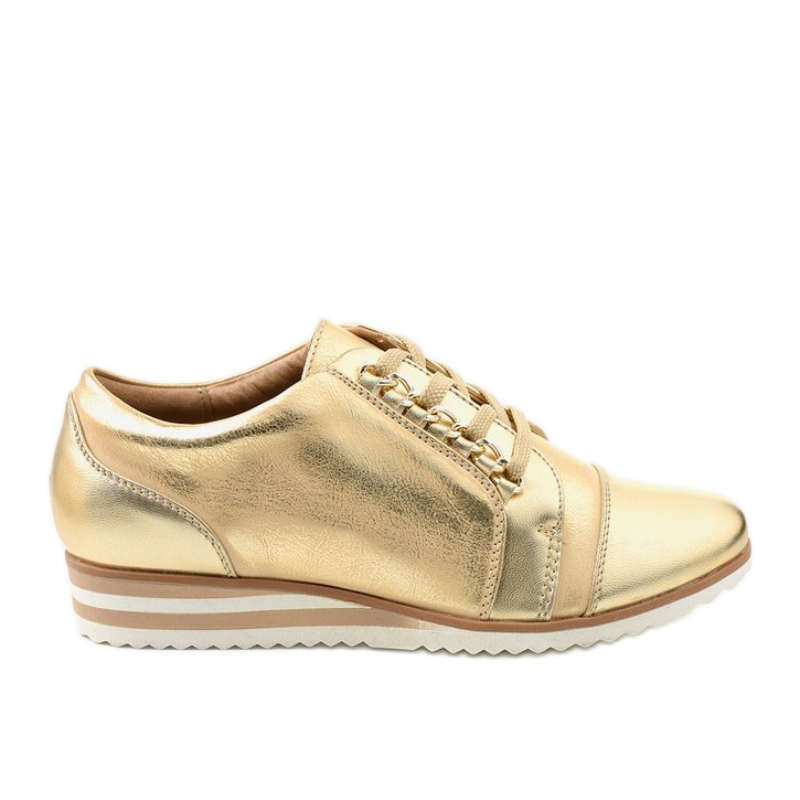 Goldene Sneakers mit Keilabsatz 15S8621