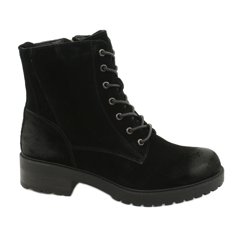 American Club Amerikanische schwarze Wildlederstiefel