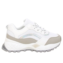 Weiß und grau LA87P Graue Sportschuhe