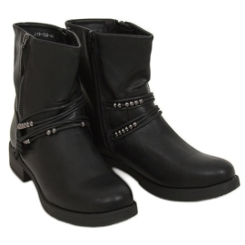 Schwarze Militärstiefel J19-108 Schwarz