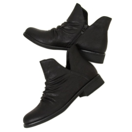 Schwarze Stiefel mit ausgeschnittenem Gesicht schwarz ST-22P Schwarz