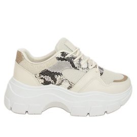 Beige Sportschuhe für Damen BL195P Beige