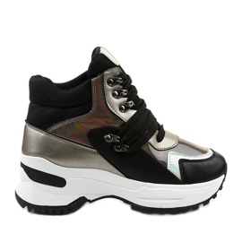 Schwarze Slip-On-Sneakers von Gianna mehrfarbig