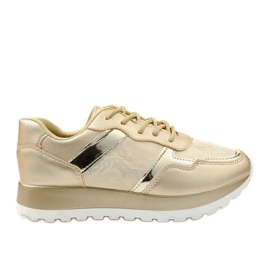 Goldene Sportschuhe aus Kunstleder 2019-447