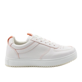 Weiße Sneaker mit rosa Einsätzen KK-203