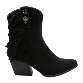 Schwarze Cowboystiefel aus Wildleder von Lamimeila