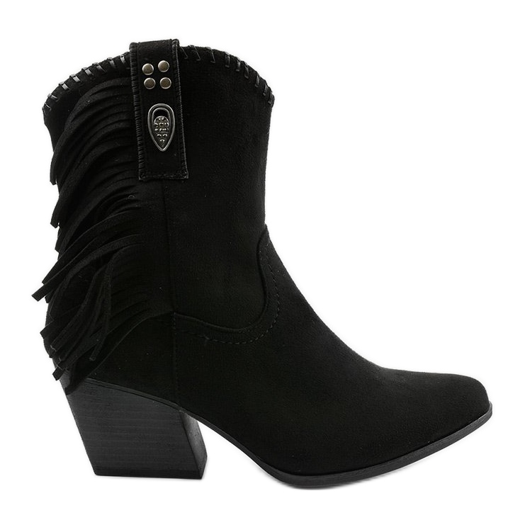 Schwarze Cowboystiefel aus Wildleder von Lamimeila